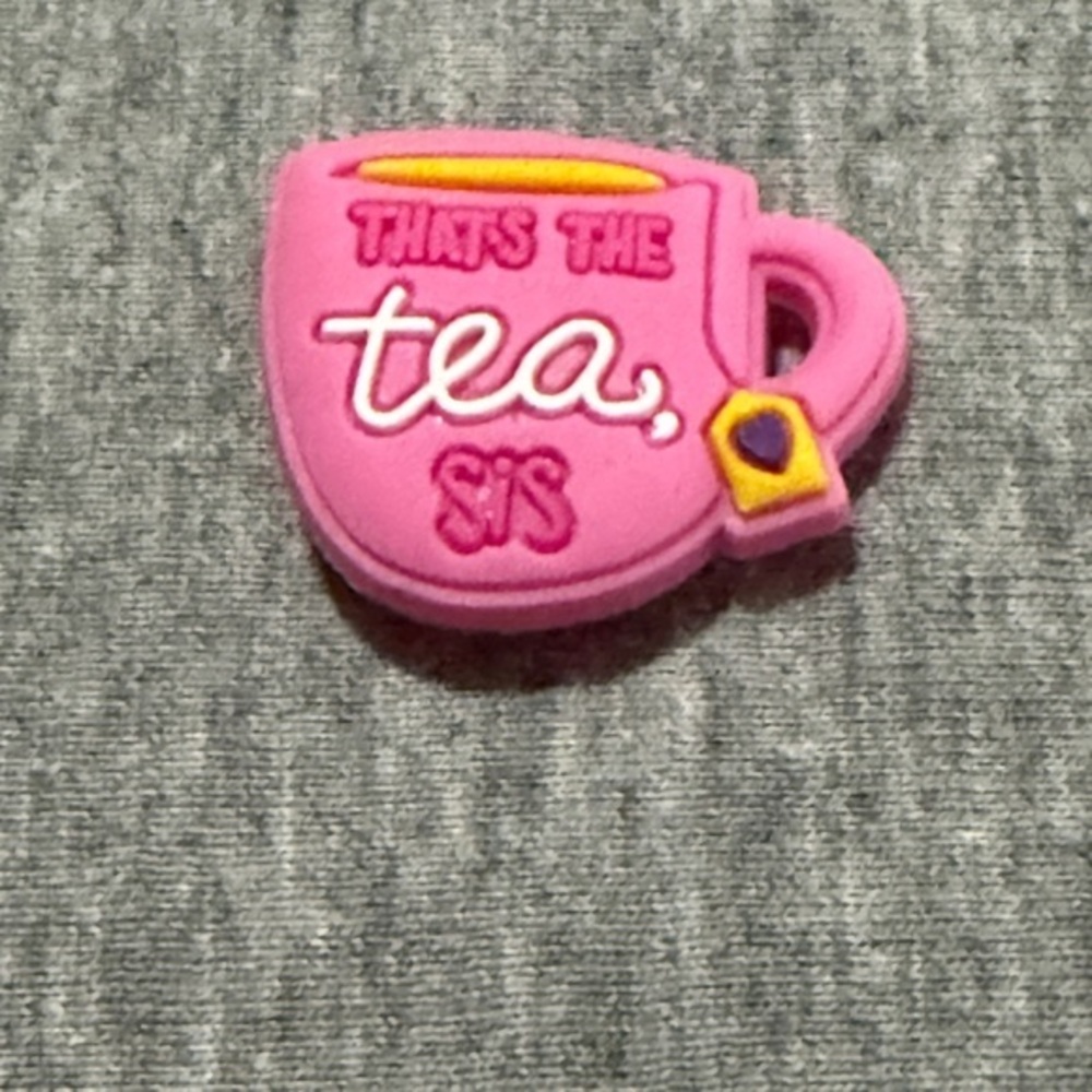 Pink Tea Cup Shoe Charm